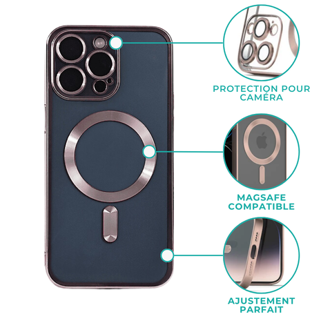 Coverzs Coverzs Coque MagSafe avec cache de caméra iPhone 13 Pro Max (or rose) Coverzs Coverzs Coque MagSafe avec cache de caméra iPhone 13 Pro Max (or rose)