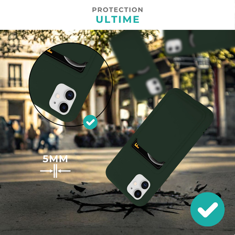 ShieldCase ShieldCase Coque silicone porte carte iPhone 11 (vert foncé) ShieldCase ShieldCase Coque silicone porte carte iPhone 11 (vert foncé)