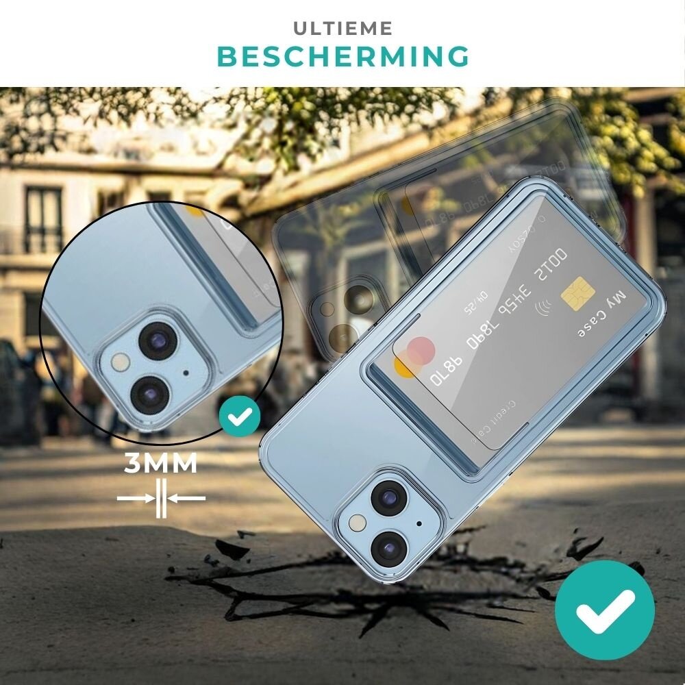 ShieldCase iPhone 15 coque antichoc avec porte-carte (transparent) ShieldCase iPhone 15 coque antichoc avec porte-carte (transparent)