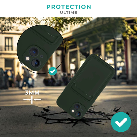 ShieldCase ShieldCase Coque silicone porte carte iPhone 12 Pro (vert foncé)