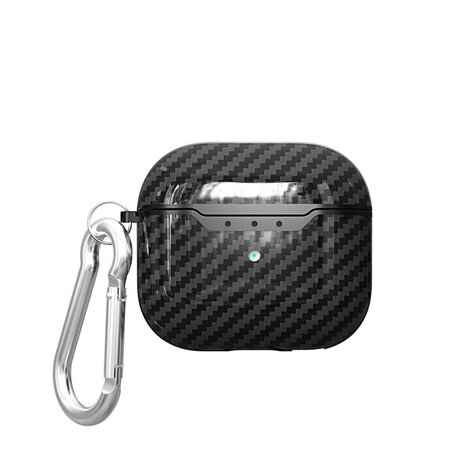 ShieldCase ShieldCase Coque Black Stripe silicone Airpods 4 (noir) ShieldCase ShieldCase Coque Black Stripe silicone Airpods 4 (noir)