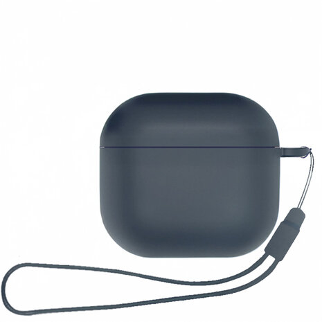 ShieldCase ShieldCase Coque silicone Airpods 4 avec cordon (bleu foncé)