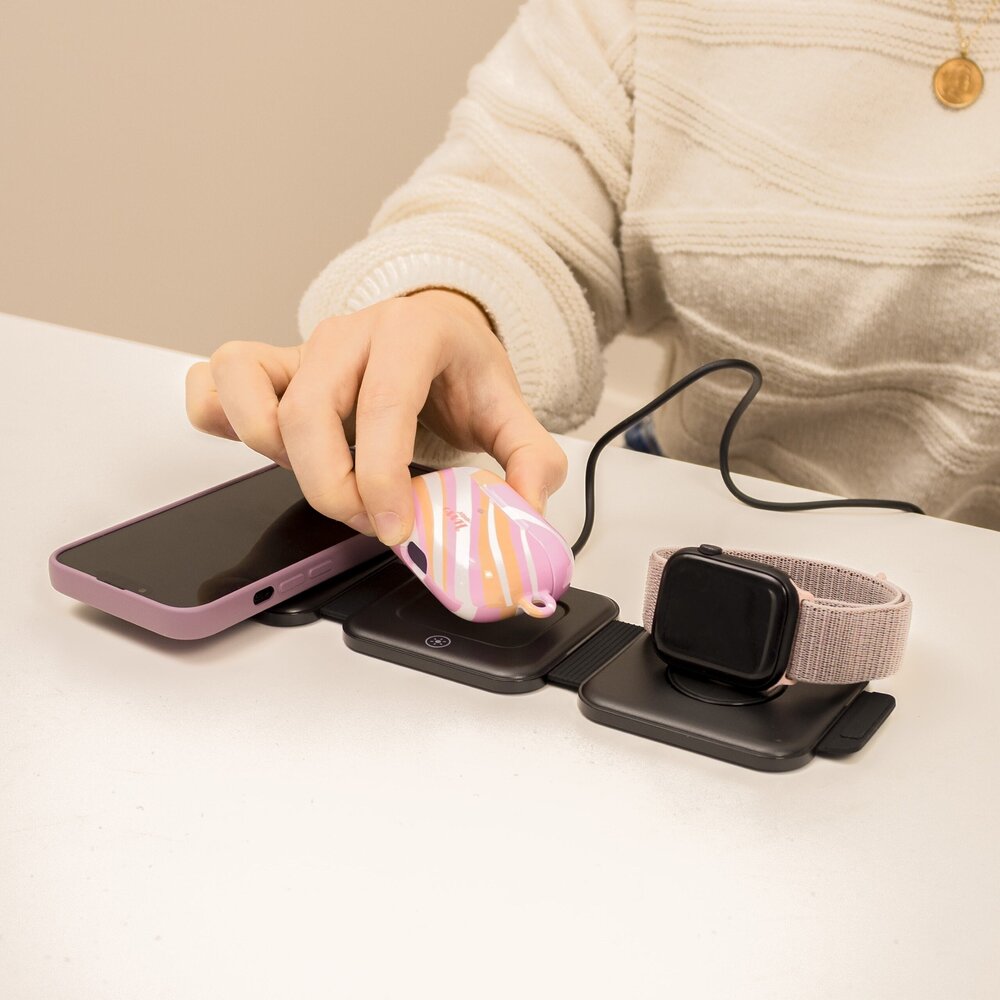 Coverzs Chargeur de voyage 3 en 1 pour les produits Apple Coverzs Chargeur de voyage 3 en 1 pour les produits Apple