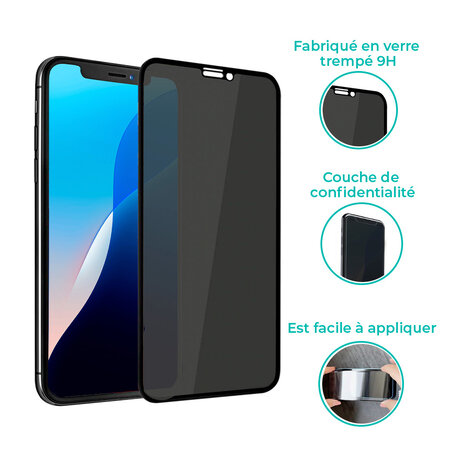 ShieldCase ShieldCase iPhone 16 Plus privacy protecteur d'écran (verre trempé) ShieldCase ShieldCase iPhone 16 Plus privacy protecteur d'écran (verre trempé)