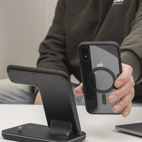 ShieldCase ShieldCase Coque Transparente iPhone X/Xs Magsafe avec bords colorés (noir)