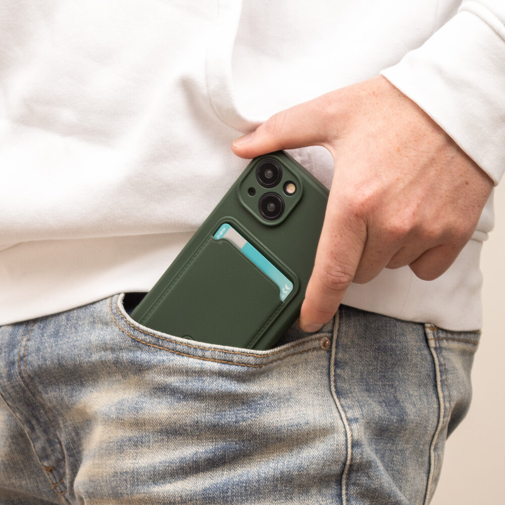 Coverzs Coverzs Coque porte-cartes avec curseus iPhone 13 Pro (vert) Coverzs Coverzs Coque porte-cartes avec curseus iPhone 13 Pro (vert)