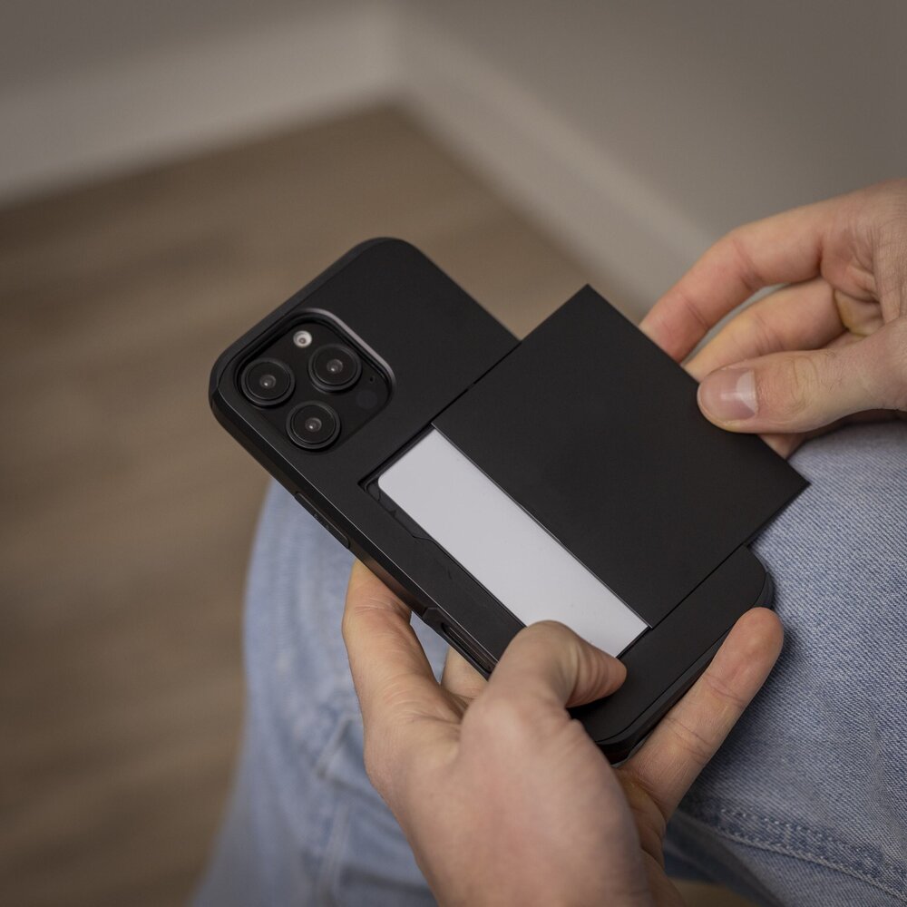 ShieldCase ShieldCase iPhone 16 Pro Max coque porte-cartes avec curseur (noir) ShieldCase ShieldCase iPhone 16 Pro Max coque porte-cartes avec curseur (noir)