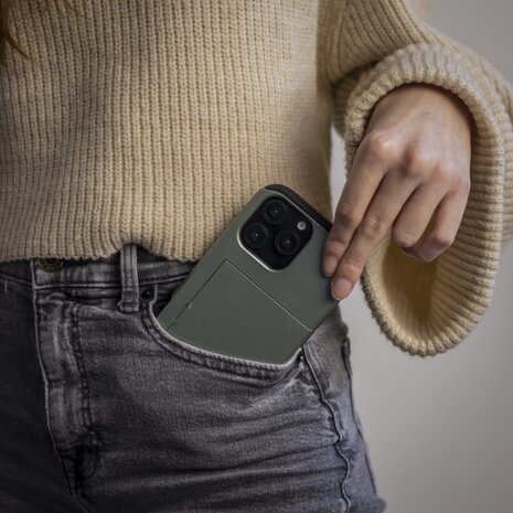 ShieldCase ShieldCase iPhone 16 Pro coque porte-cartes avec curseur (vert foncé) ShieldCase ShieldCase iPhone 16 Pro coque porte-cartes avec curseur (vert foncé)