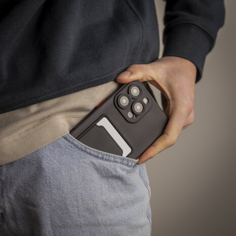 ShieldCase ShieldCase iPhone 16 Pro coque en silicone porte carte (noir) ShieldCase ShieldCase iPhone 16 Pro coque en silicone porte carte (noir)