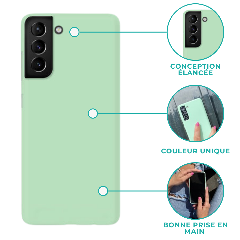 xoxo Wildhearts xoxo Wildhearts Coque silicone Pantone Samsung Galaxy S21 Plus (vert clair) xoxo Wildhearts xoxo Wildhearts Coque silicone Pantone Samsung Galaxy S21 Plus (vert clair)