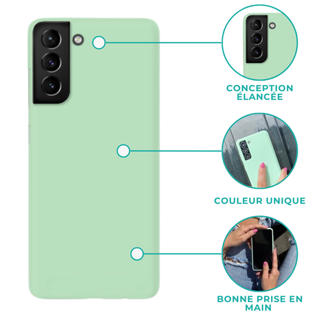 xoxo Wildhearts xoxo Wildhearts Coque silicone Pantone Samsung Galaxy S21 Plus (vert clair) xoxo Wildhearts xoxo Wildhearts Coque silicone Pantone Samsung Galaxy S21 Plus (vert clair)