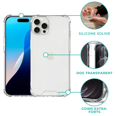 Ceezs Coque en TPU Ceezs Military Shockproof iPhone 13 Pro (transparente) Ceezs Coque en TPU Ceezs Military Shockproof iPhone 13 Pro (transparente)