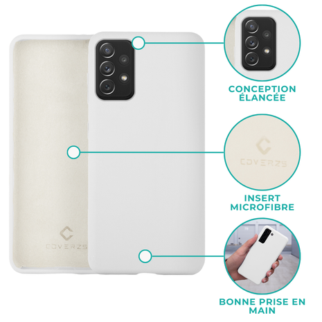 Coverzs Coverzs Coque silicone de luxe Samsung Galaxy A12 (blanc)