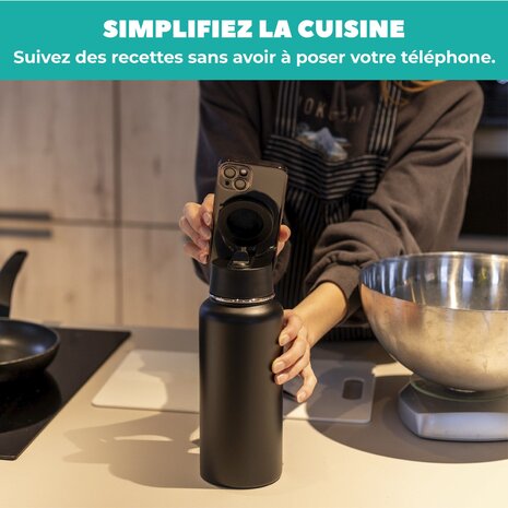 Coverzs Coverzs Bouteille d'eau de 1000 ml avec MagSafe (noir) Coverzs Coverzs Bouteille d'eau de 1000 ml avec MagSafe (noir)