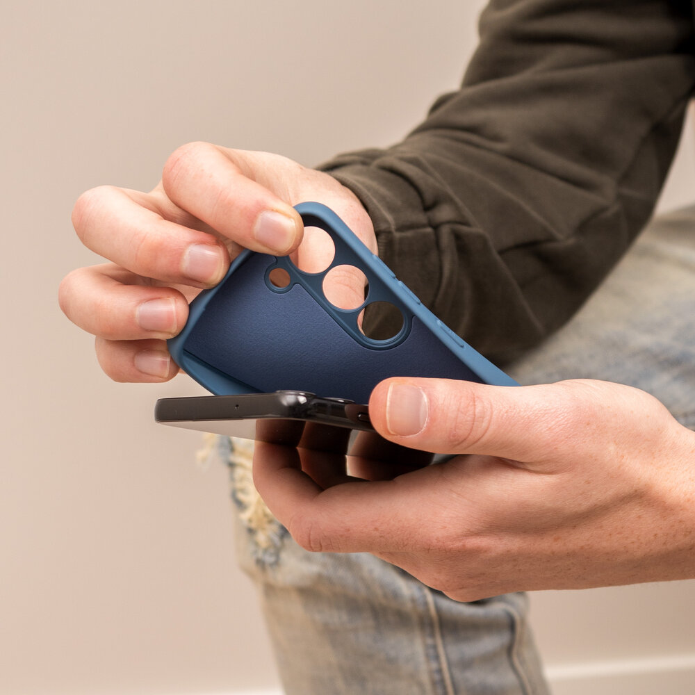 ShieldCase ShieldCase Coque en silicone Samsung Galaxy S25 Plus (bleu foncé)