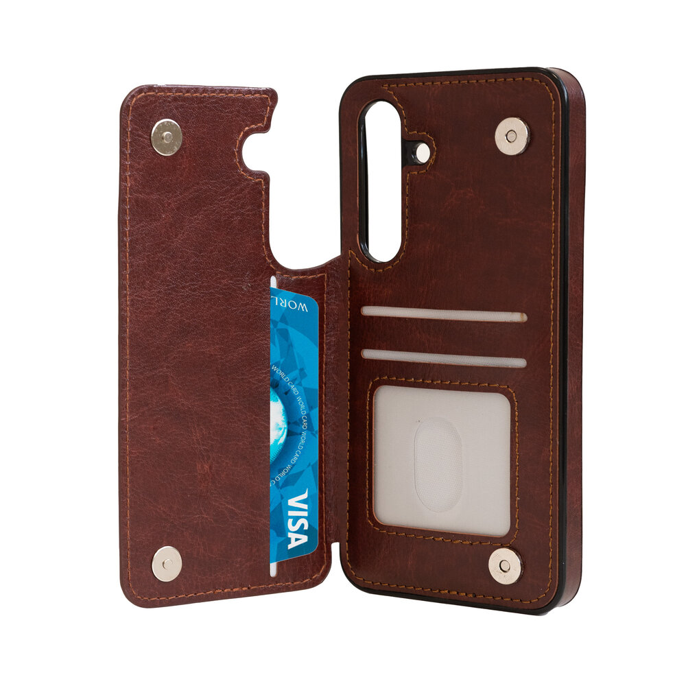 ShieldCase ShieldCase Étui portefeuille pour Samsung Galaxy S25 (marron)