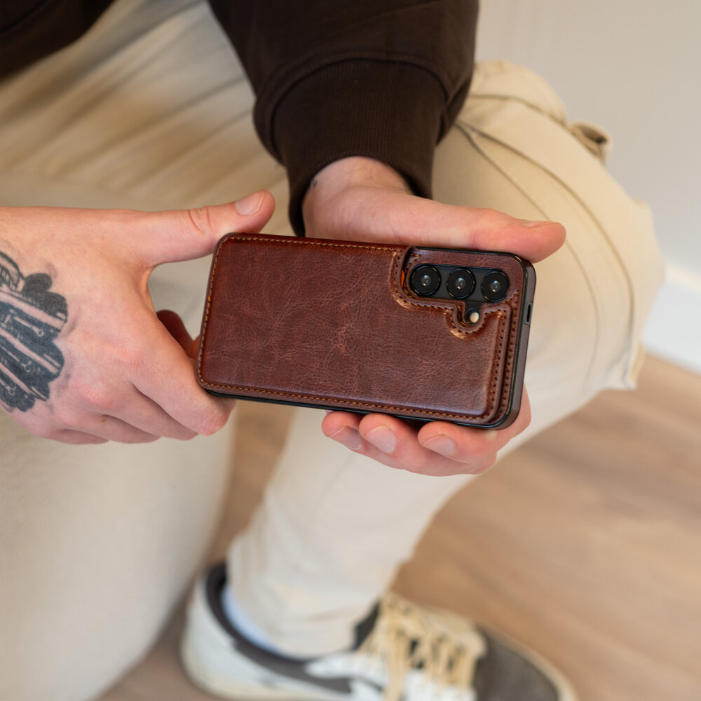 ShieldCase ShieldCase Étui portefeuille pour Samsung Galaxy S25 (marron)