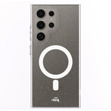 xoxo Wildhearts Coque Samsung Galaxy S25 Ultra TPU pailleté avec MagSafe (transparent)