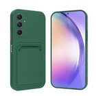 ShieldCase ShieldCase Samsung Galaxy S25 coque en silicone porte carte (vert foncé)