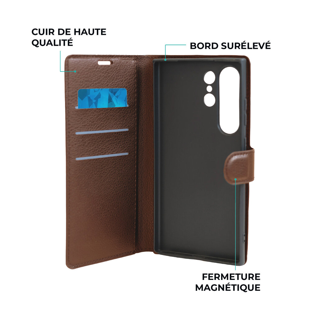 ShieldCase ShieldCase Bibliothèque Samsung Galaxy S25 Ultra (marron) ShieldCase ShieldCase Bibliothèque Samsung Galaxy S25 Ultra (marron)