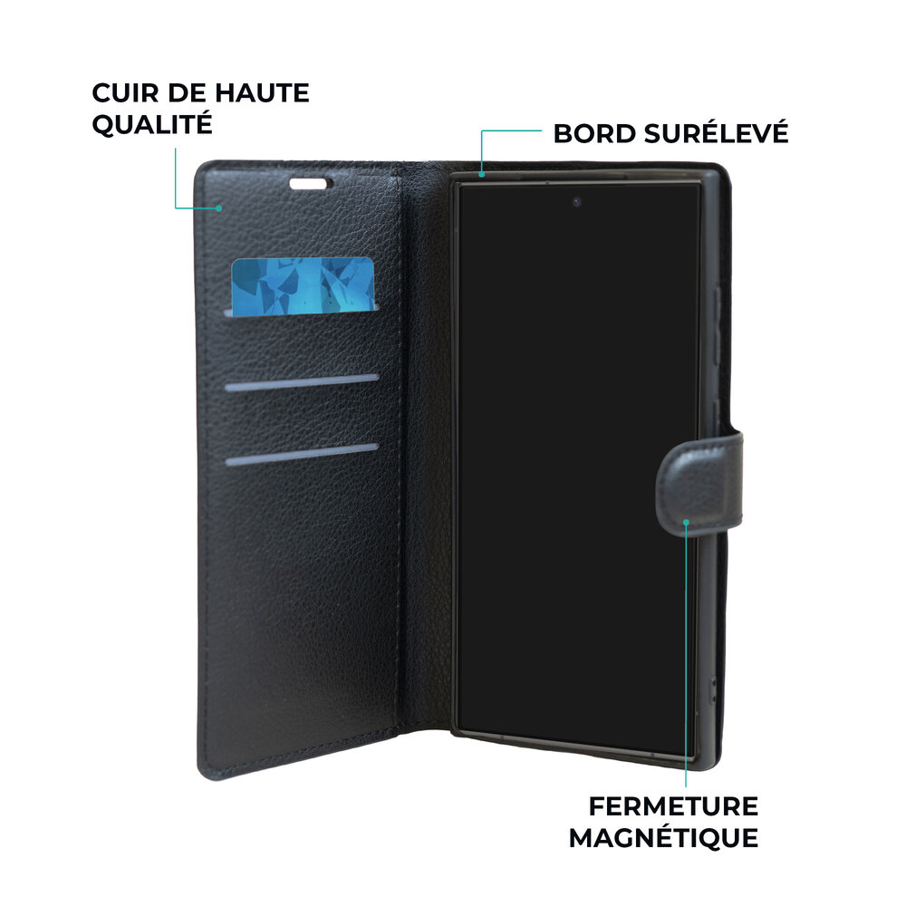 ShieldCase ShieldCase Étui livre pour Samsung Galaxy S24 Ultra (noir) ShieldCase ShieldCase Étui livre pour Samsung Galaxy S24 Ultra (noir)