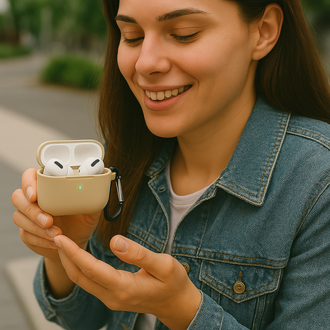 ShieldCase ShieldCase Étui silicone Airpods Pro (beige)