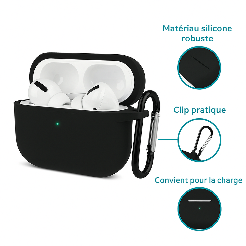 ShieldCase ShieldCase Étui silicone Airpods Pro (noir) ShieldCase ShieldCase Étui silicone Airpods Pro (noir)