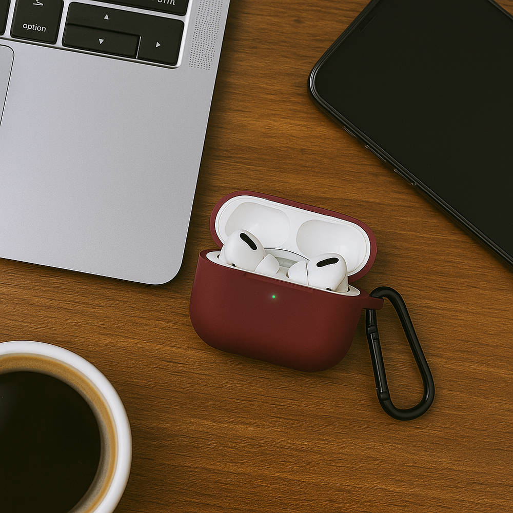 ShieldCase ShieldCase Étui silicone Airpods Pro (bourgogne)