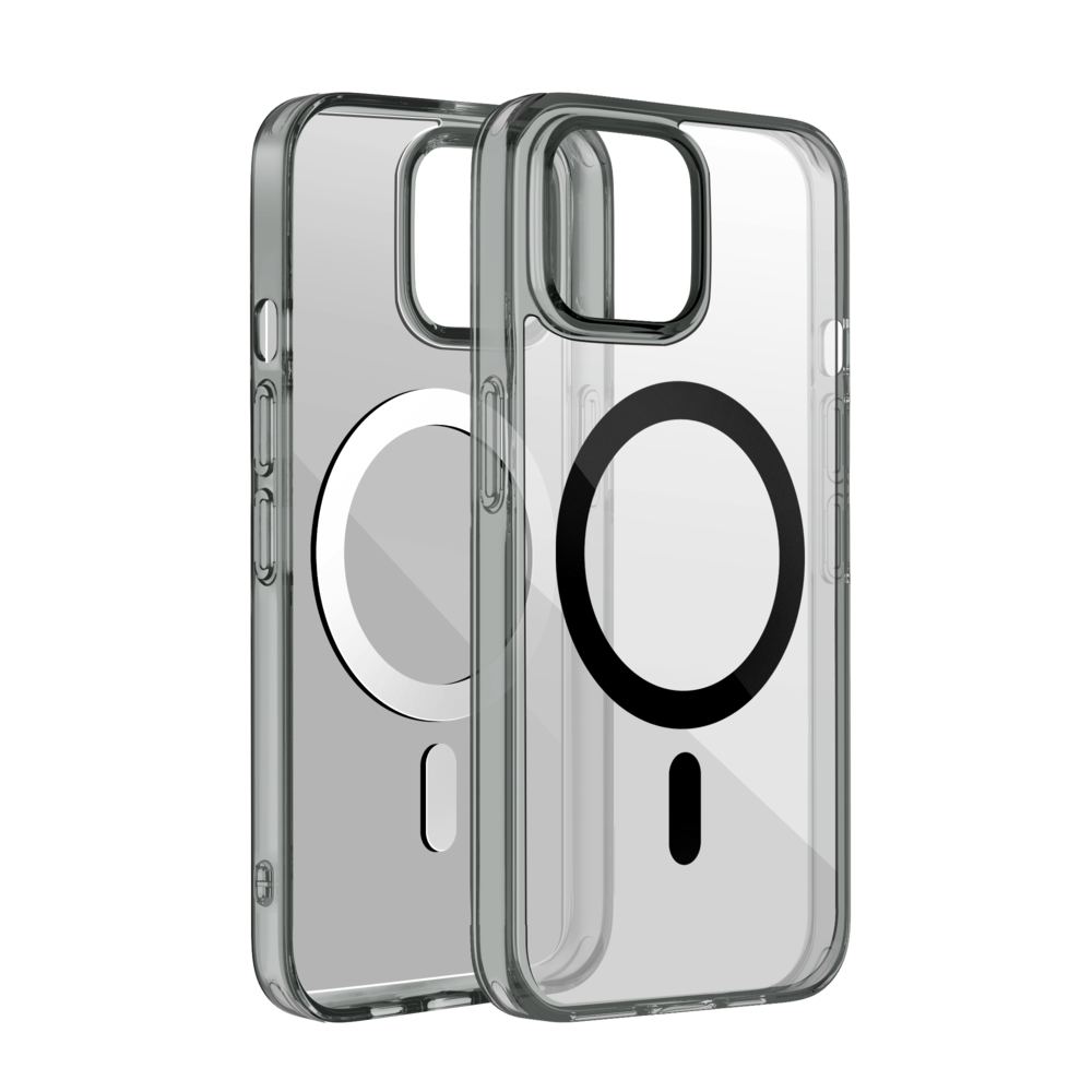 Coverzs Coverzs Coque MagSafe mate iPhone 12 (transparent/noir) Coverzs Coverzs Coque MagSafe mate iPhone 12 (transparent/noir)