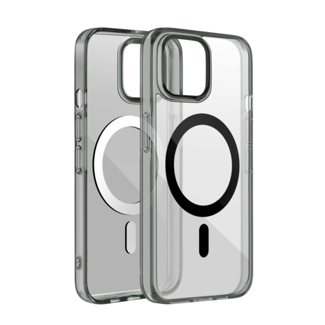 Coverzs Coverzs Coque MagSafe mate iPhone 12 (transparent/noir) Coverzs Coverzs Coque MagSafe mate iPhone 12 (transparent/noir)