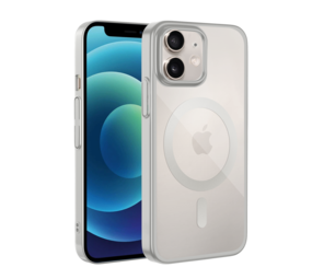 Coverzs Coque rigide transparent MagSafe iPhone 12 (argent) Coverzs Coque rigide transparent MagSafe iPhone 12 (argent)