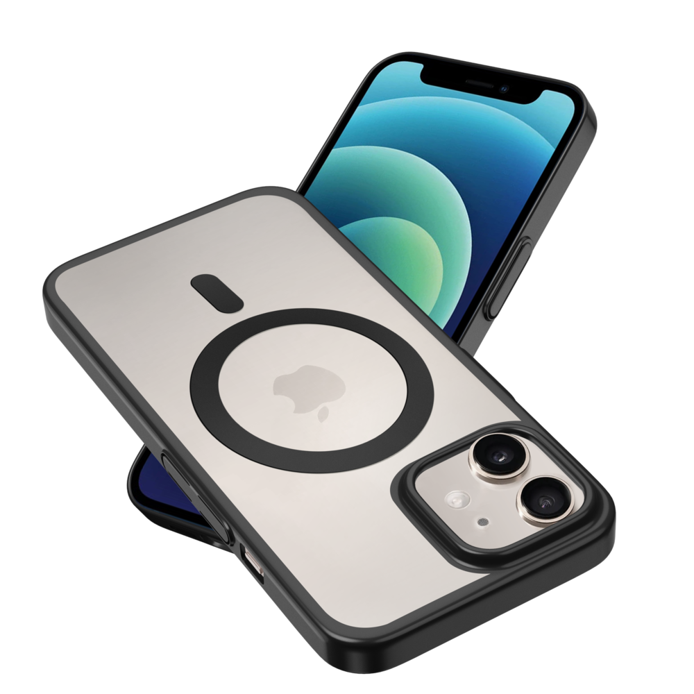 Coverzs Coverzs Coque rigide transparent MagSafe iPhone 12 (noir) Coverzs Coverzs Coque rigide transparent MagSafe iPhone 12 (noir)