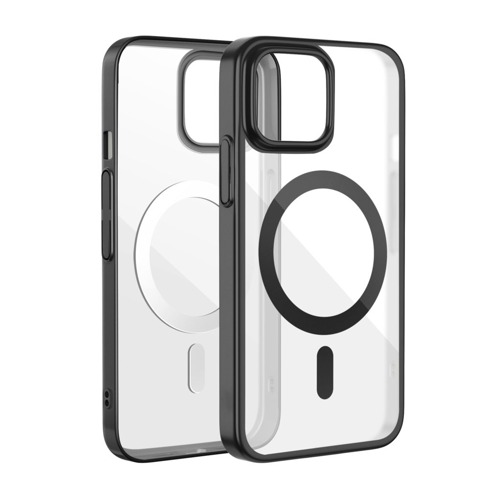 Coverzs Coverzs Coque rigide transparent MagSafe iPhone 12 (noir) Coverzs Coverzs Coque rigide transparent MagSafe iPhone 12 (noir)