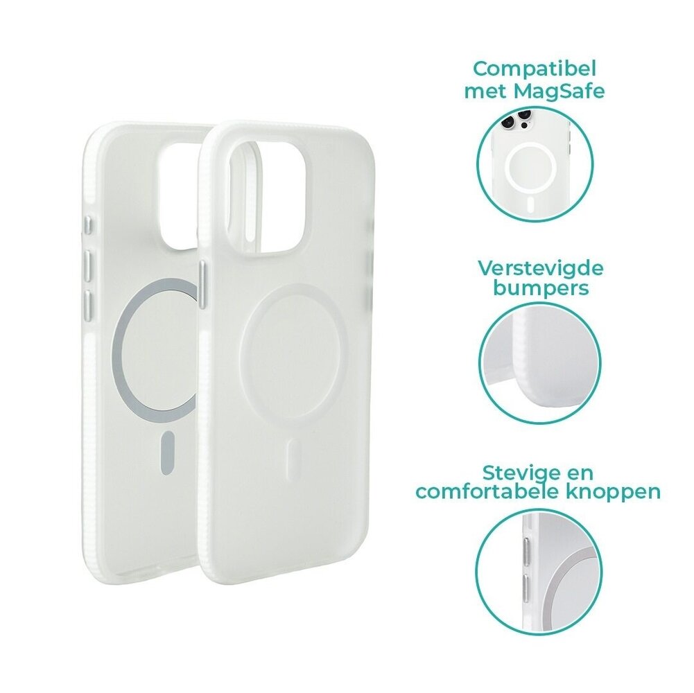 Coverzs Coverzs Coque MagSafe en silicone lisse iPhone 12 (transparent)
