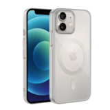 Coverzs Coque rigide transparent MagSafe iPhone 12 Pro (argent)