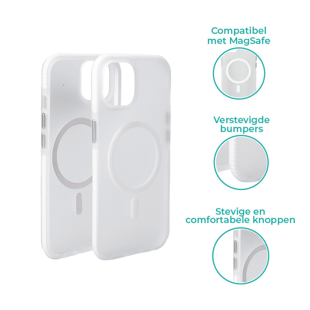 Coverzs Coverzs Coque MagSafe en silicone lisse iPhone 12 Pro (transparent)