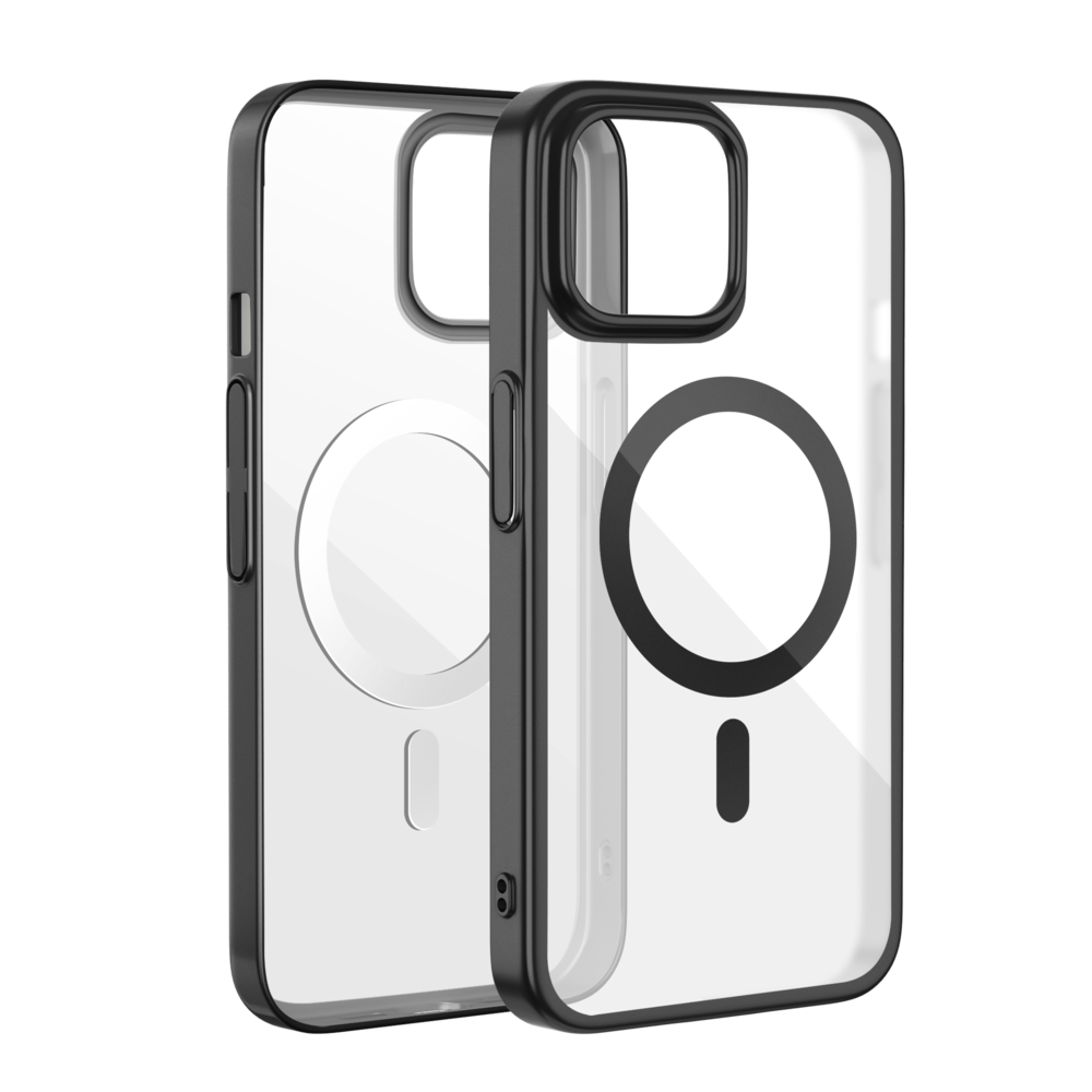 Coverzs Coverzs Coque rigide transparent MagSafe iPhone 13 (noir) Coverzs Coverzs Coque rigide transparent MagSafe iPhone 13 (noir)