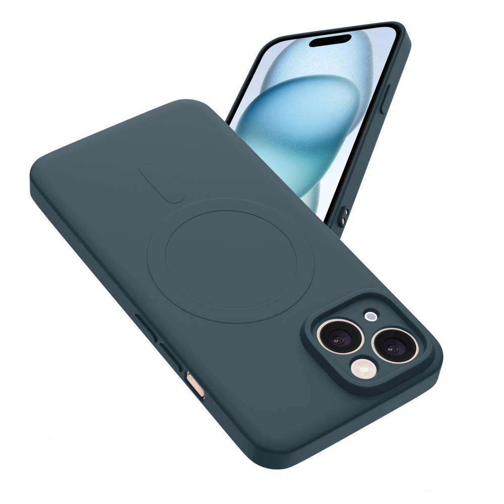 ShieldCase ShieldCase Coque arrière MagSafe en silicone iPhone 13 (bleu foncé) ShieldCase ShieldCase Coque arrière MagSafe en silicone iPhone 13 (bleu foncé)