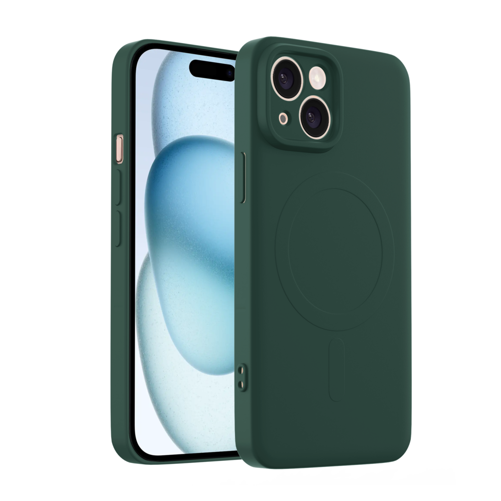 ShieldCase ShieldCase Coque arrière MagSafe en silicone iPhone 13 (vert foncé) ShieldCase ShieldCase Coque arrière MagSafe en silicone iPhone 13 (vert foncé)