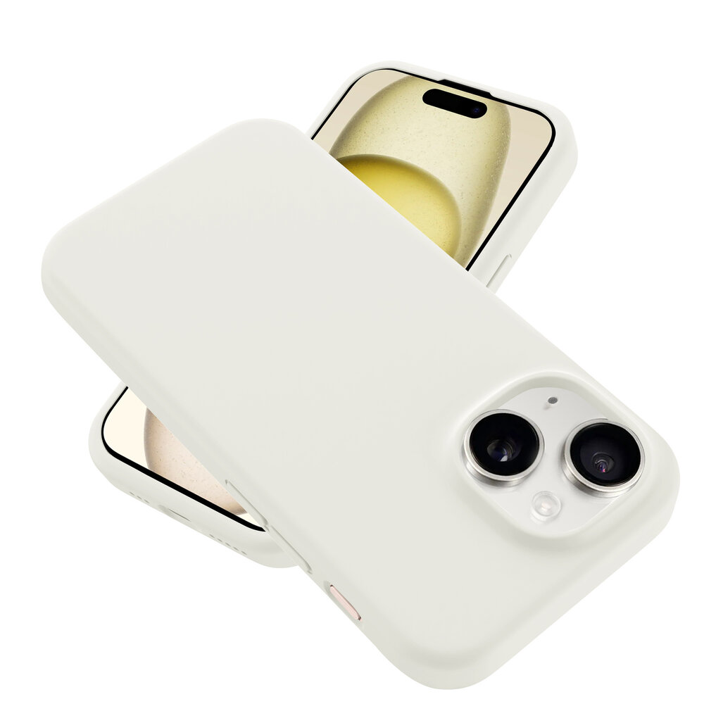 Coverzs Coverzs Coque de luxe en silicone iPhone 13 (beige)