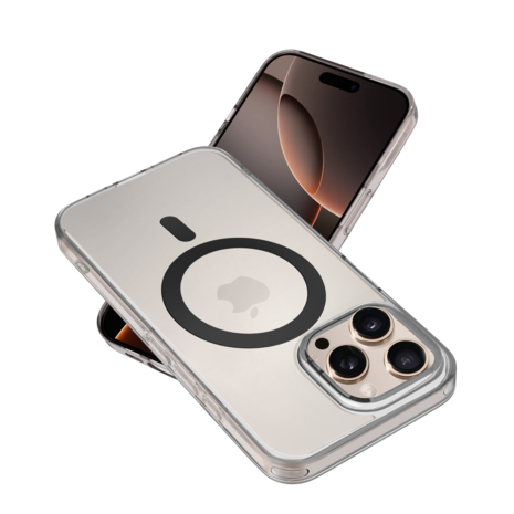 Coverzs Coverzs Coque MagSafe mate iPhone 13 Pro (transparent/noir) Coverzs Coverzs Coque MagSafe mate iPhone 13 Pro (transparent/noir)