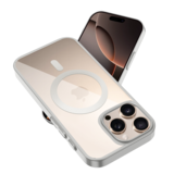 Coverzs Coque rigide transparent MagSafe iPhone 13 Pro (argent)