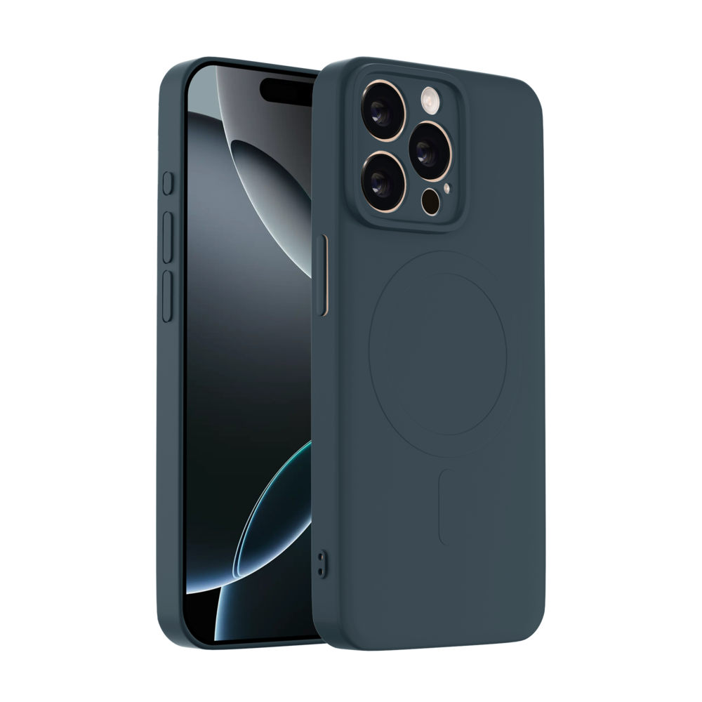 ShieldCase ShieldCase Coque arrière MagSafe en silicone iPhone 13 Pro (bleu foncé) ShieldCase ShieldCase Coque arrière MagSafe en silicone iPhone 13 Pro (bleu foncé)