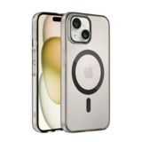 Coverzs Coque MagSafe mate iPhone 14 (transparent/noir)