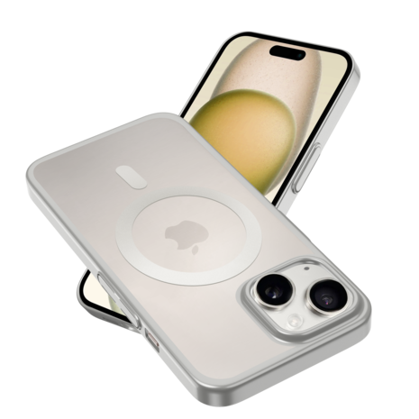Coverzs Coverzs Coque rigide transparent MagSafe iPhone 14 (argent) Coverzs Coverzs Coque rigide transparent MagSafe iPhone 14 (argent)