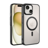 Coverzs Coque rigide transparent MagSafe iPhone 14 (noir)