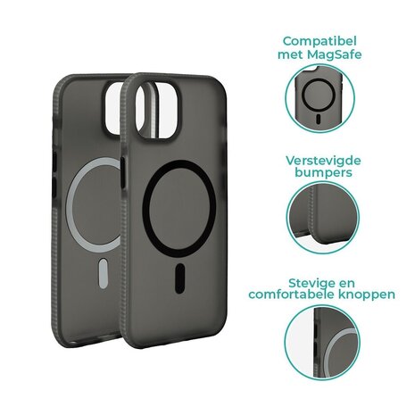 Coverzs Coverzs Coque MagSafe en silicone lisse iPhone 14 (noir)