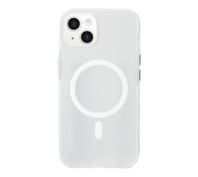 Coverzs Coque MagSafe en silicone lisse iPhone 14 (transparent)