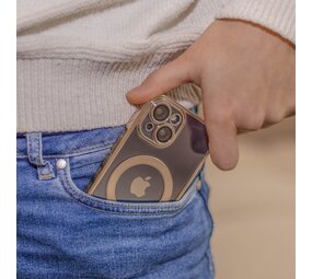 Coverzs Coque rigide iPhone 14 avec protection appareil photo (doré)