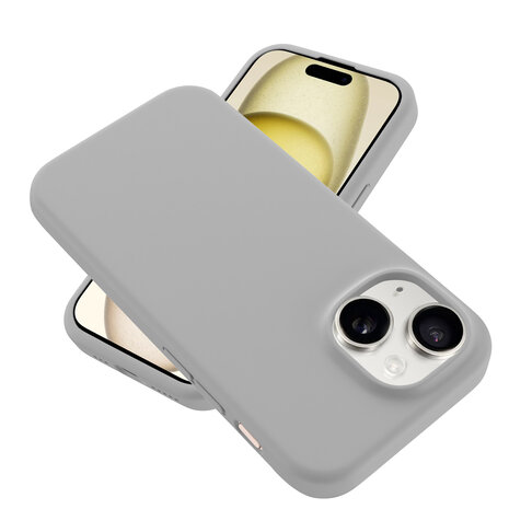 Coverzs Coverzs Coque de luxe en silicone iPhone 14 (gris)